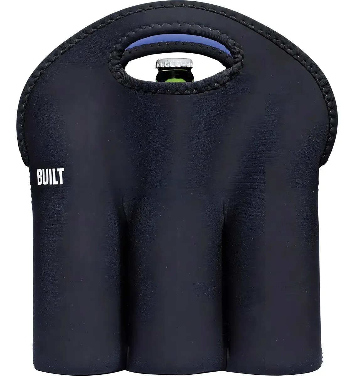 Built Tote Porta Garrafa 29x27x2cm Neoprene Preto 6 Garrafas