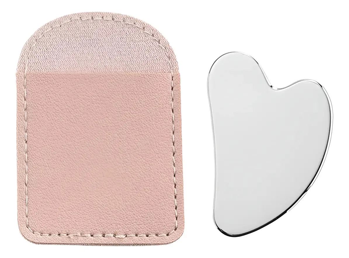 Placa Gua Sha Aço Inox Médio OTC Massagem Rosto Corpo