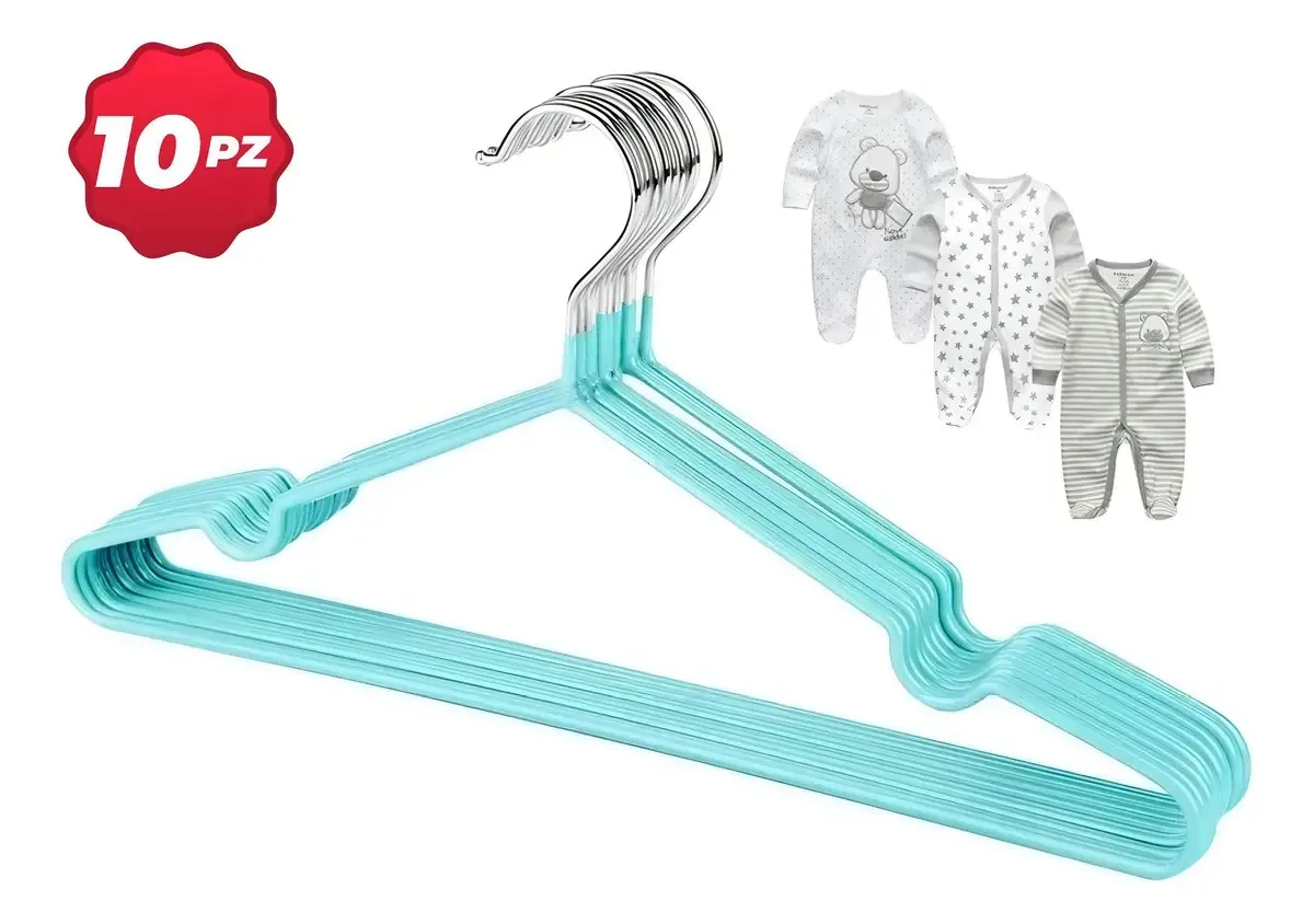 Conjunto de 10 mini ganchos, roupas infantis antiderrapantes