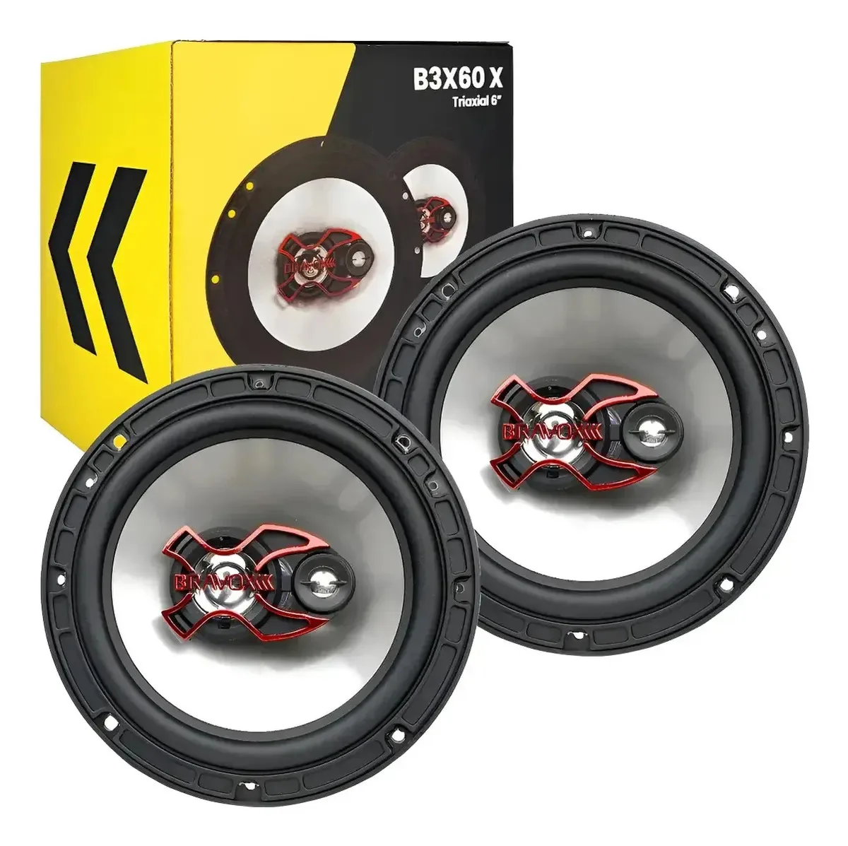 Bravox B3x60 6 Polegadas 100rms Som Automotivo Falante Porta Preto
