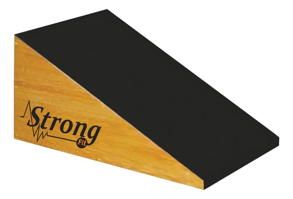 Rampa de Alongamento Strongfit Preto 45cm Para Fisioterapia e RPG