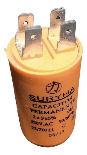 Capacitor 2uf 250v Permanente Suryha 80151.001