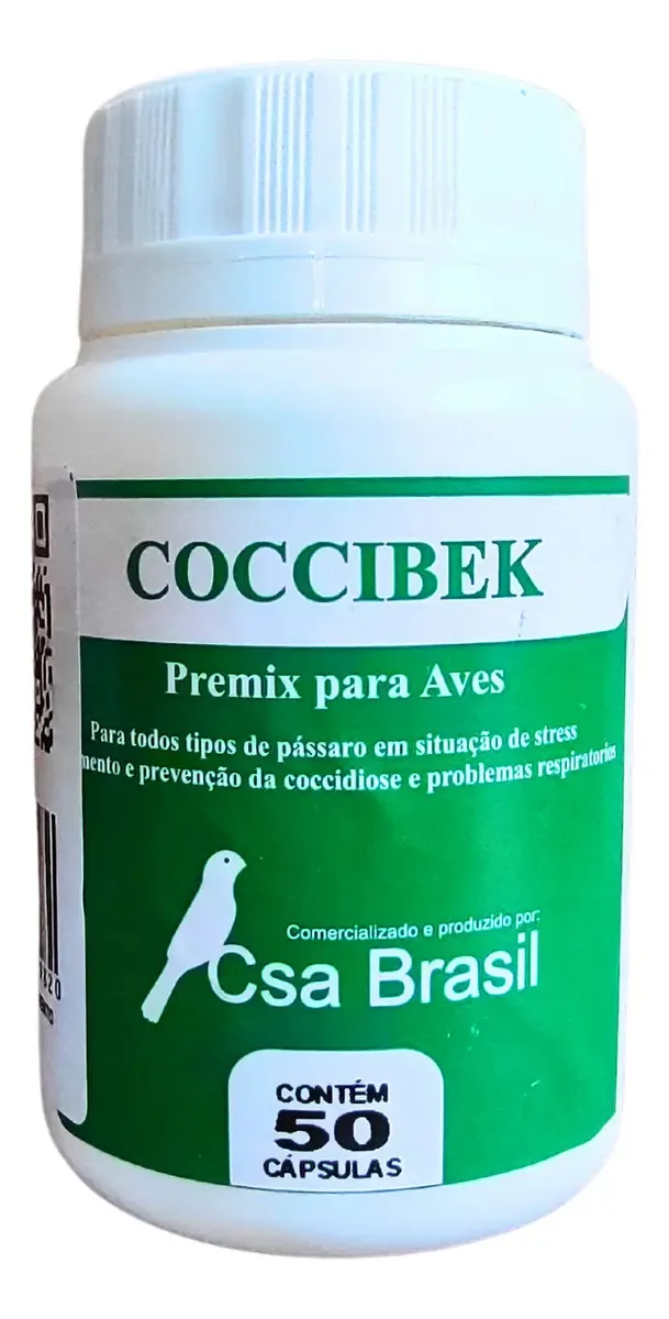 Coccibek - 50 Cápsulas Trata Coccidiose Aves - Caldeira Bra
