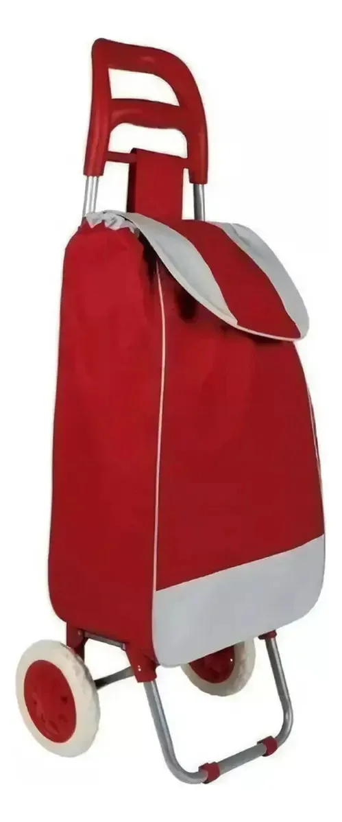 Carrinho De Compras/feira Saco Têxtil Cor Vermelho
