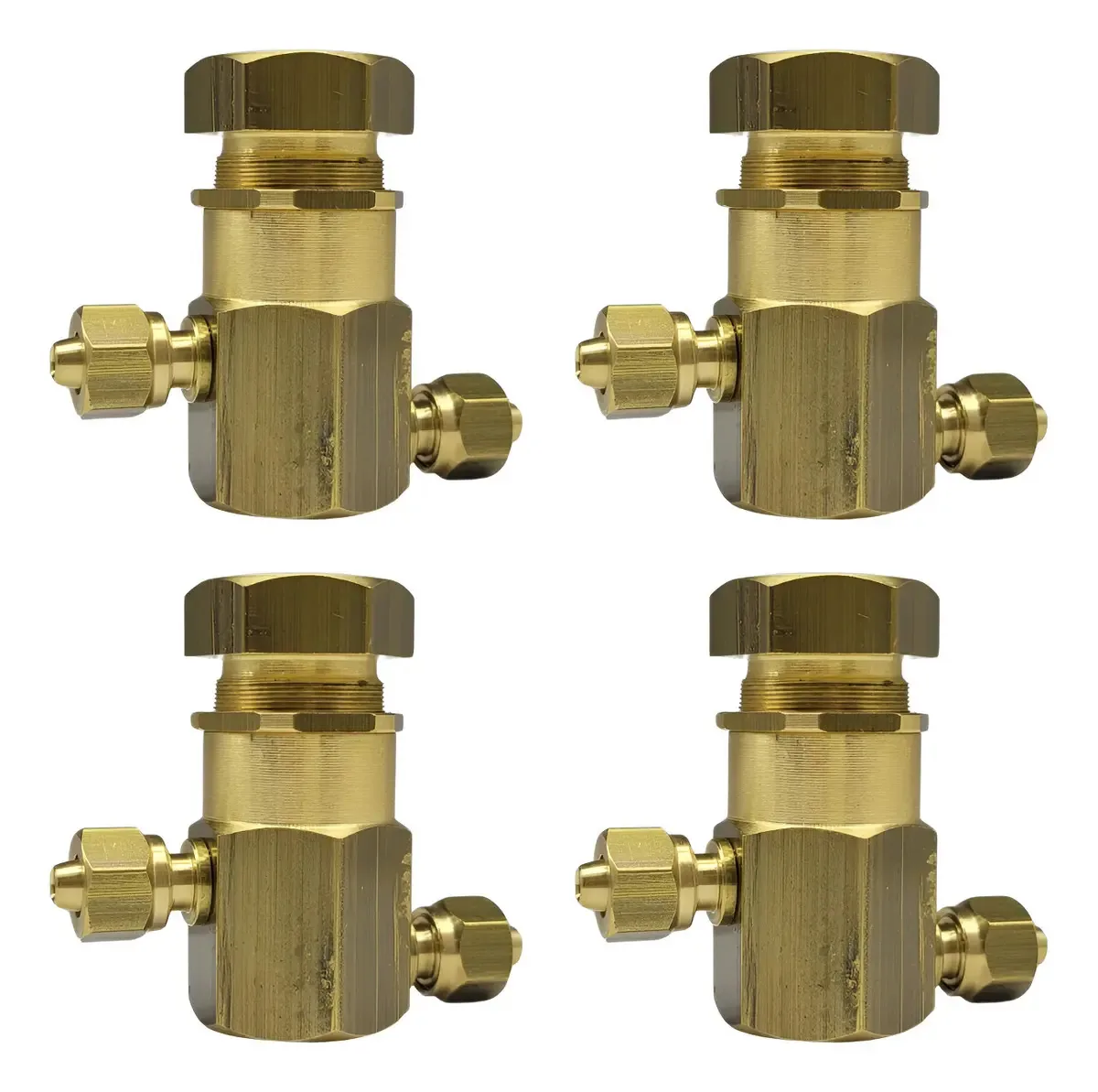 Kit 4 Válvulas Reguladoras de Ar Odonto At Dourado-escuro para Equipamento Odontológico