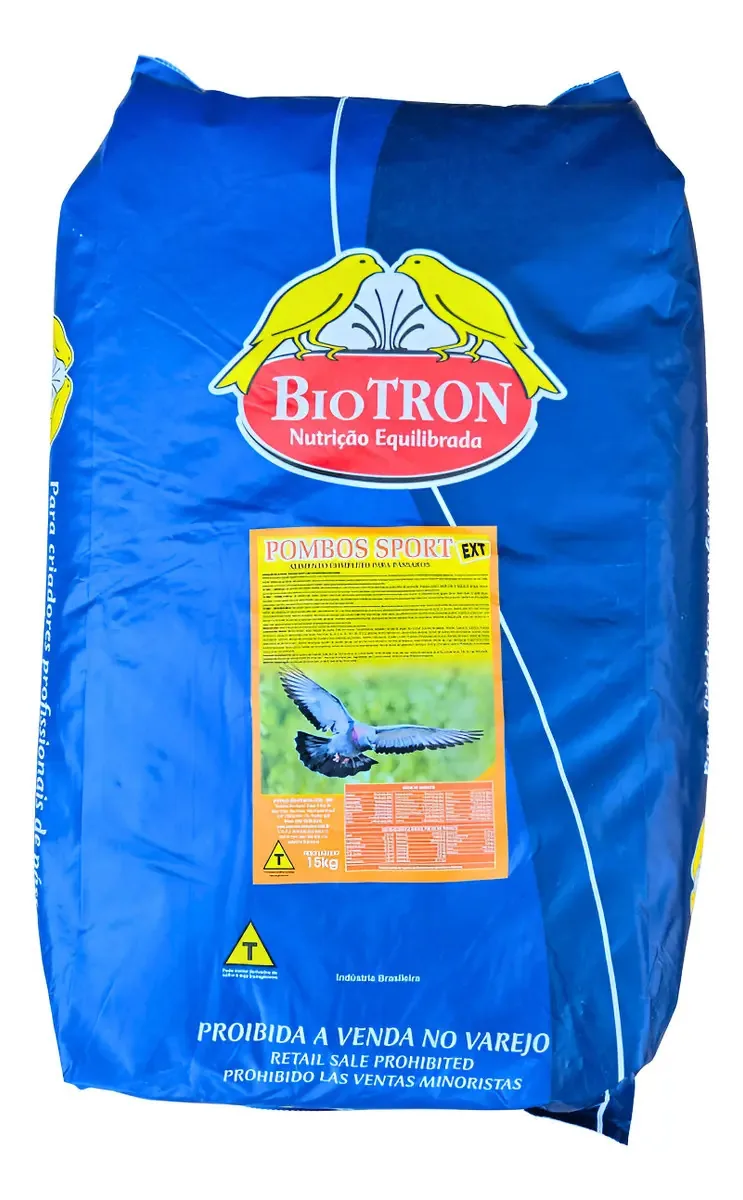 Biotron Pombos Ração Extrusado - Sport - 15 Kg