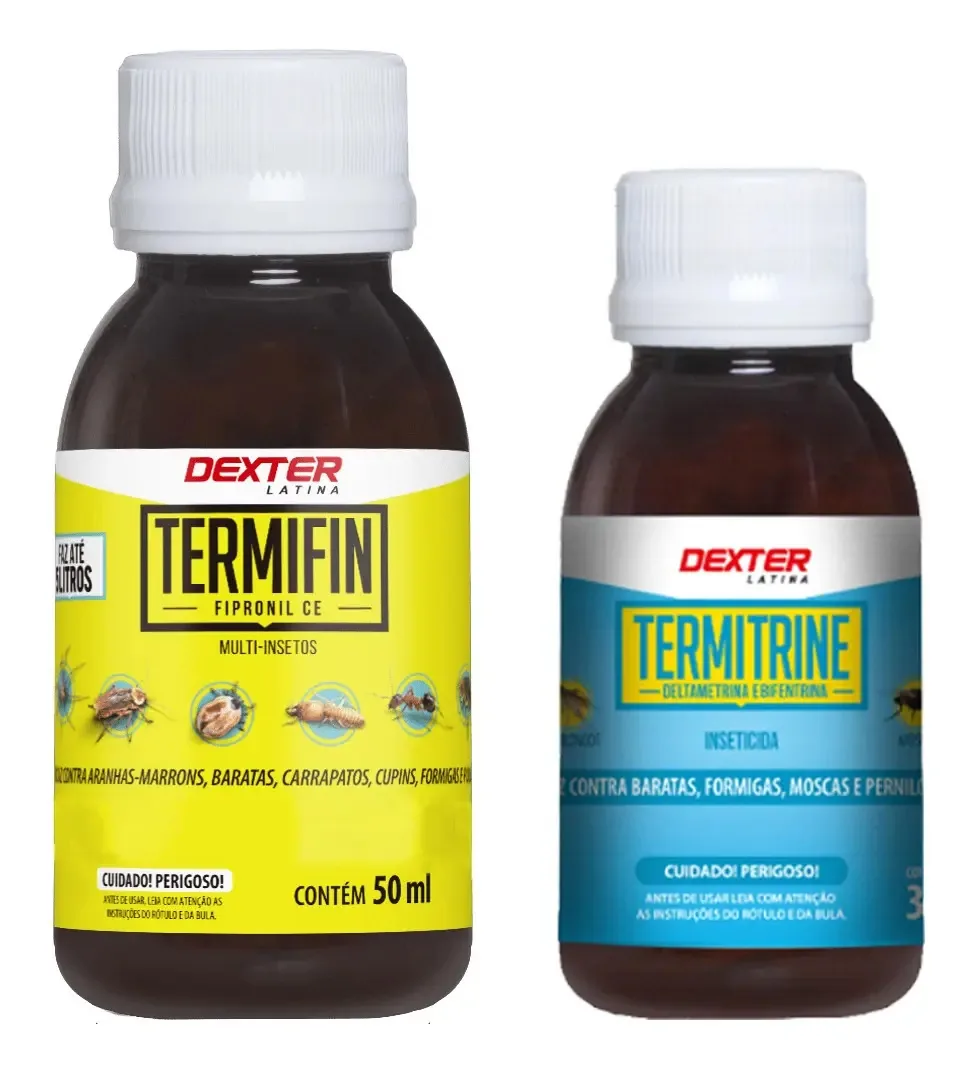 Termitrine 30ml + Termifin 50ml Multi Insetos Aranhas Cupins