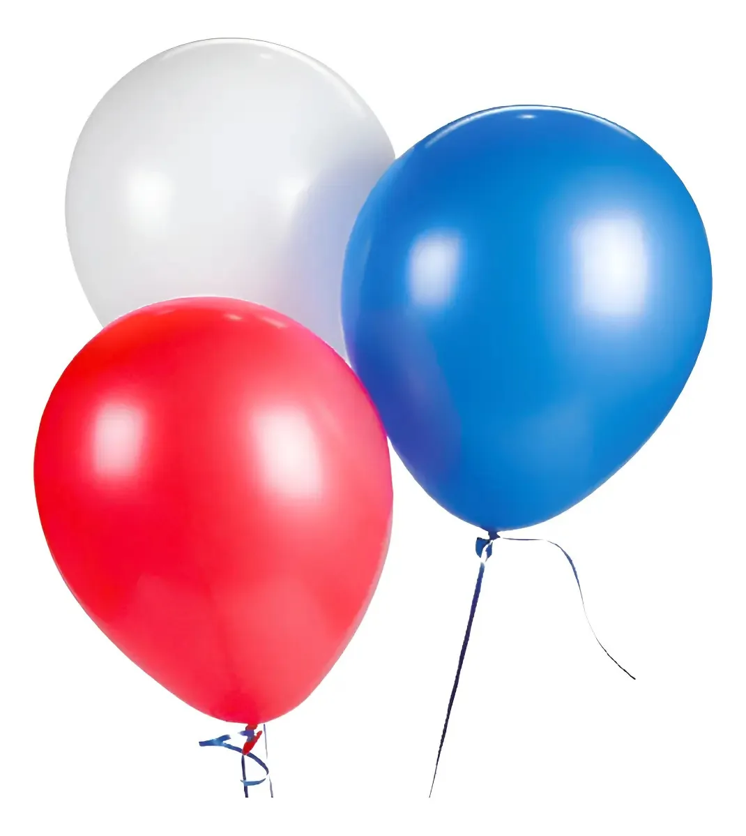 Balões planos tricolores, 50 unidades, feriados nacionais tricolores