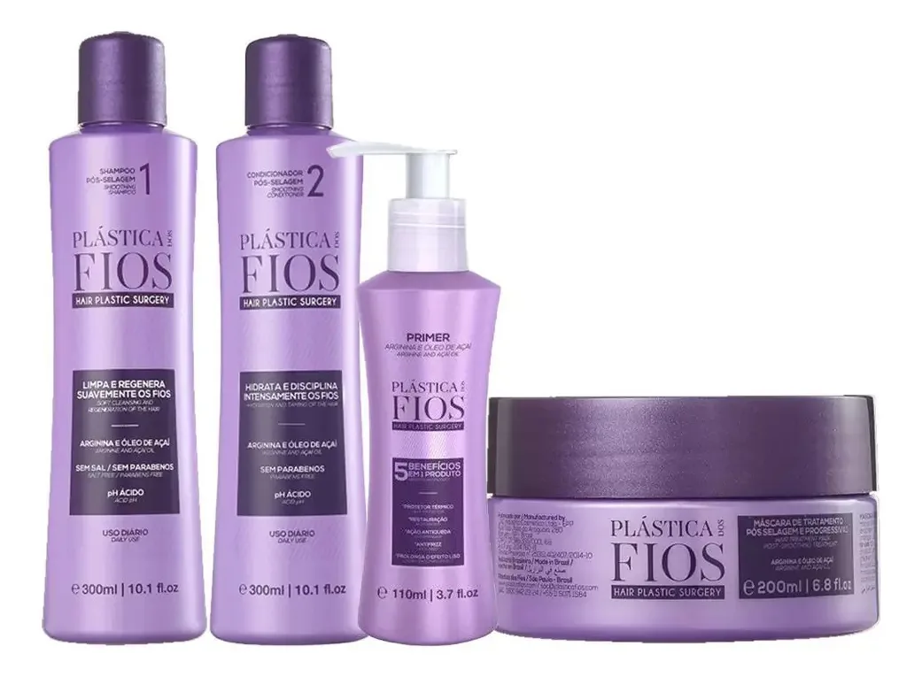Kit 4 Produtos Pós Selagem Cadiveu Plástica Dos Fios