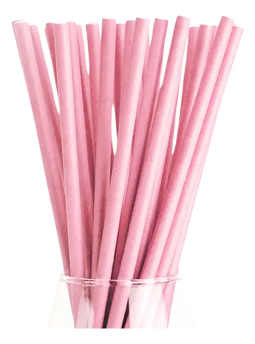 Conjunto de 24 lâmpadas de papel ecológicas para festas cor-de-rosa