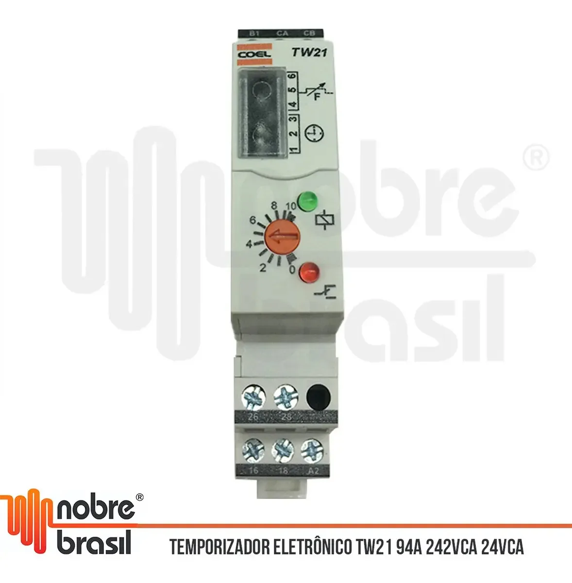 Relé Coel Temporizador Tw21 Multifunção