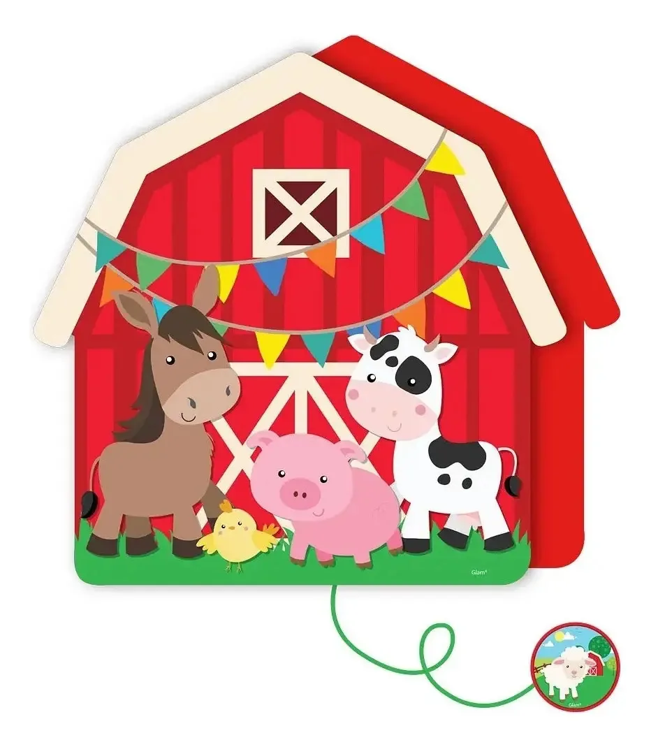 Decoração de aniversário Piñata 3d Animals Farm Glam
