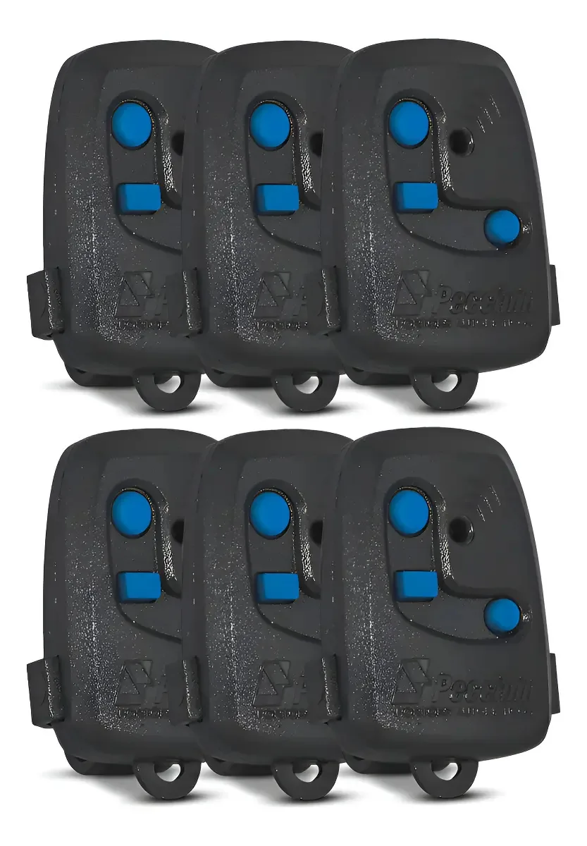 06 Controles Remoto 3 Canais Membrana 433 Peccinin Cor Preto