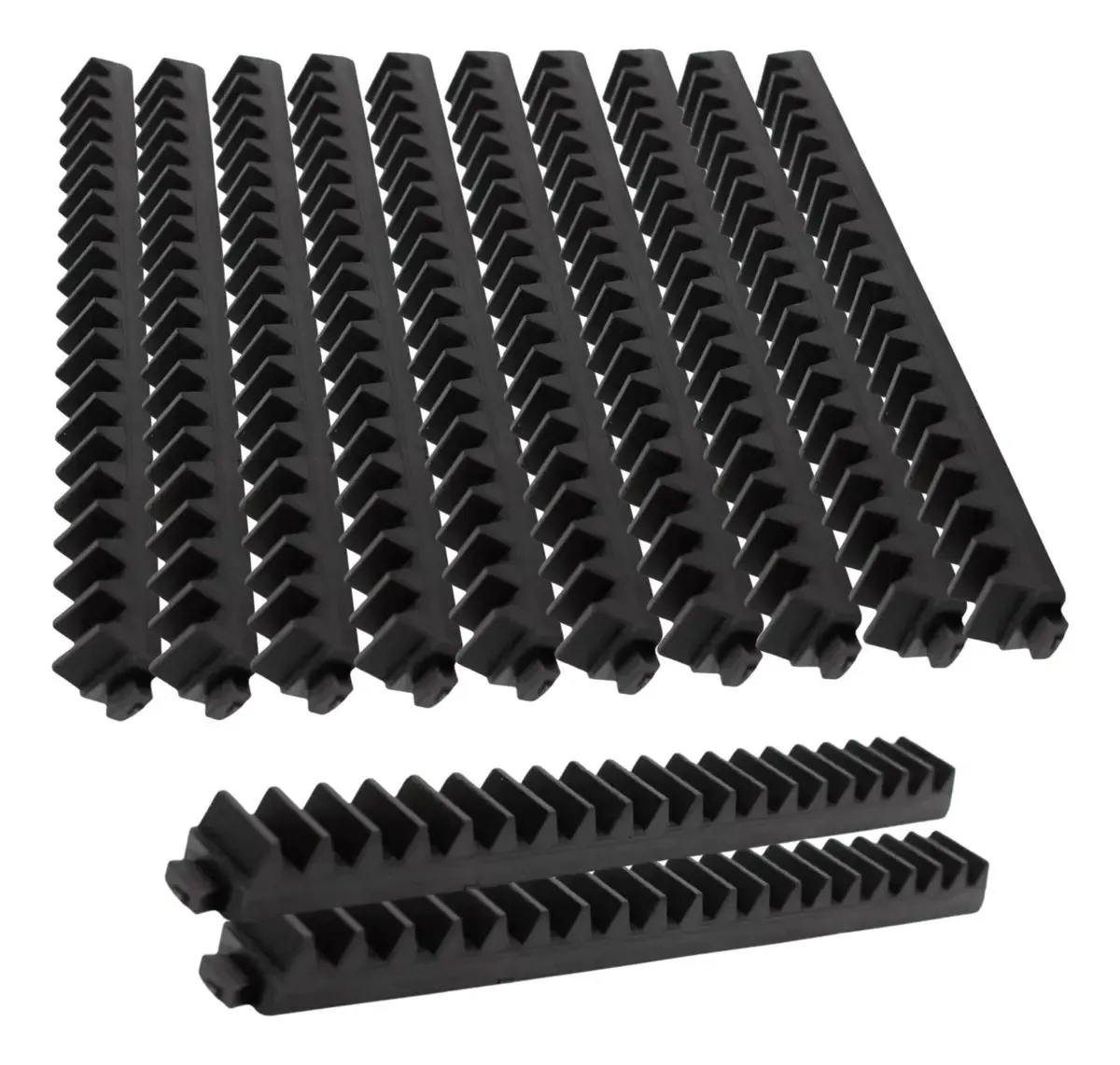 Kit 12pcs Gomo Cremalheira Nylon 50cm Garen Automação Cor Infinite Black