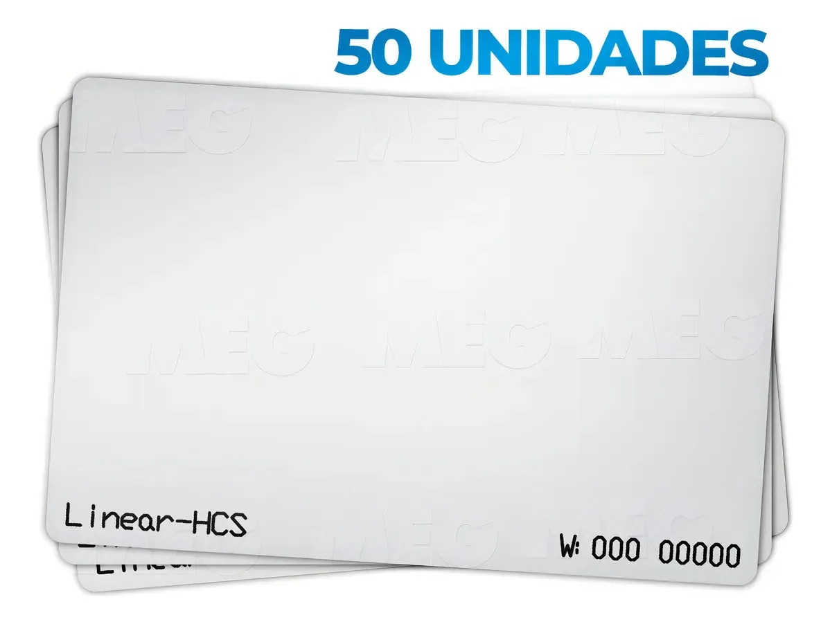 50 Un Cartão Proximidade Rfid 125khz Linear Controle Acesso