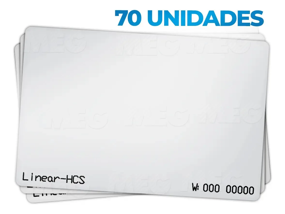 70 Un Cartão Proximidade Rfid 125khz Linear Controle Acesso