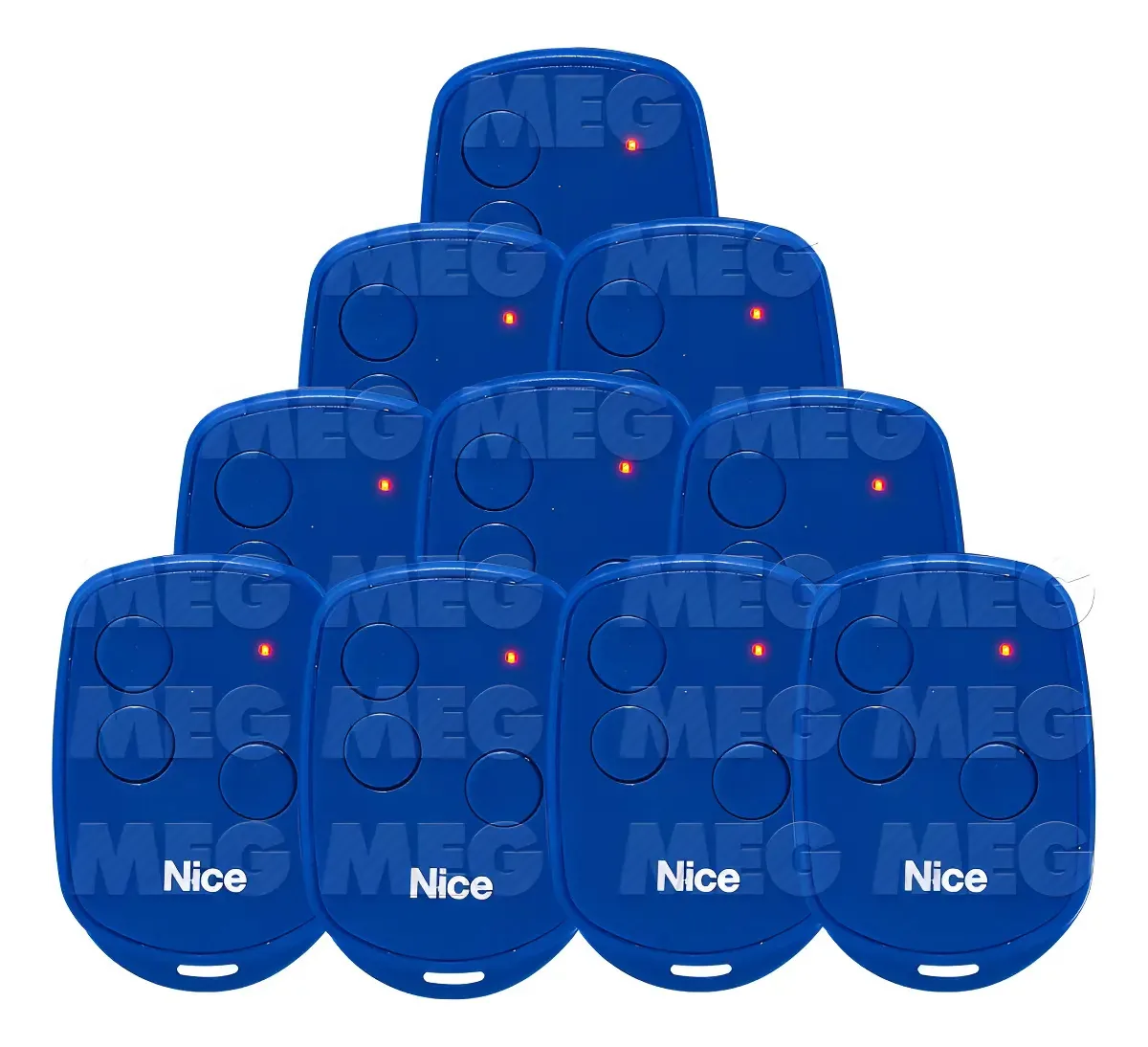 Pack com 15 Controles Remoto Linear Nice 3TB Azuis para Portão