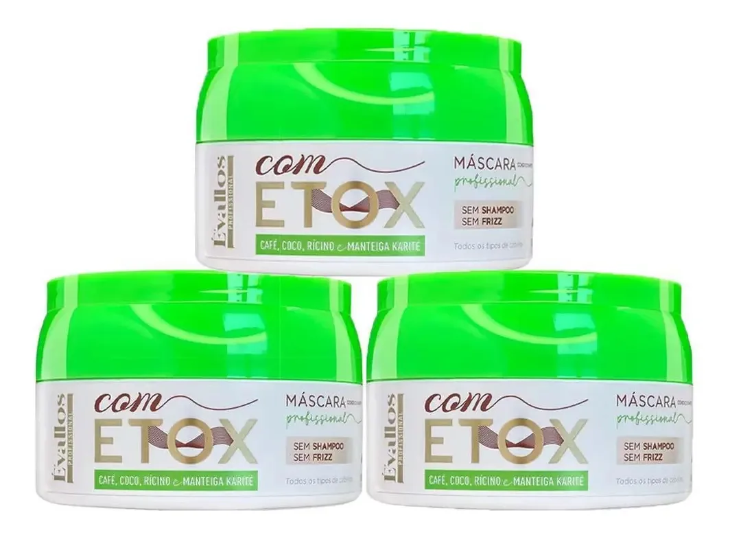 Kit 3 Btox Évallos Profissional Com Etox 400g
