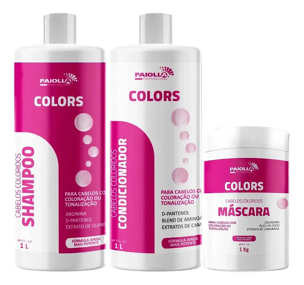 Kit Tratamento Paiolla Cabelos Coloridos Salão
