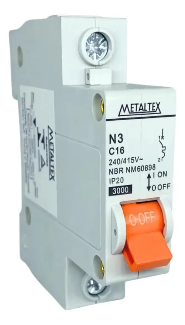 Disjuntor Monopolar Metaltex de 16A