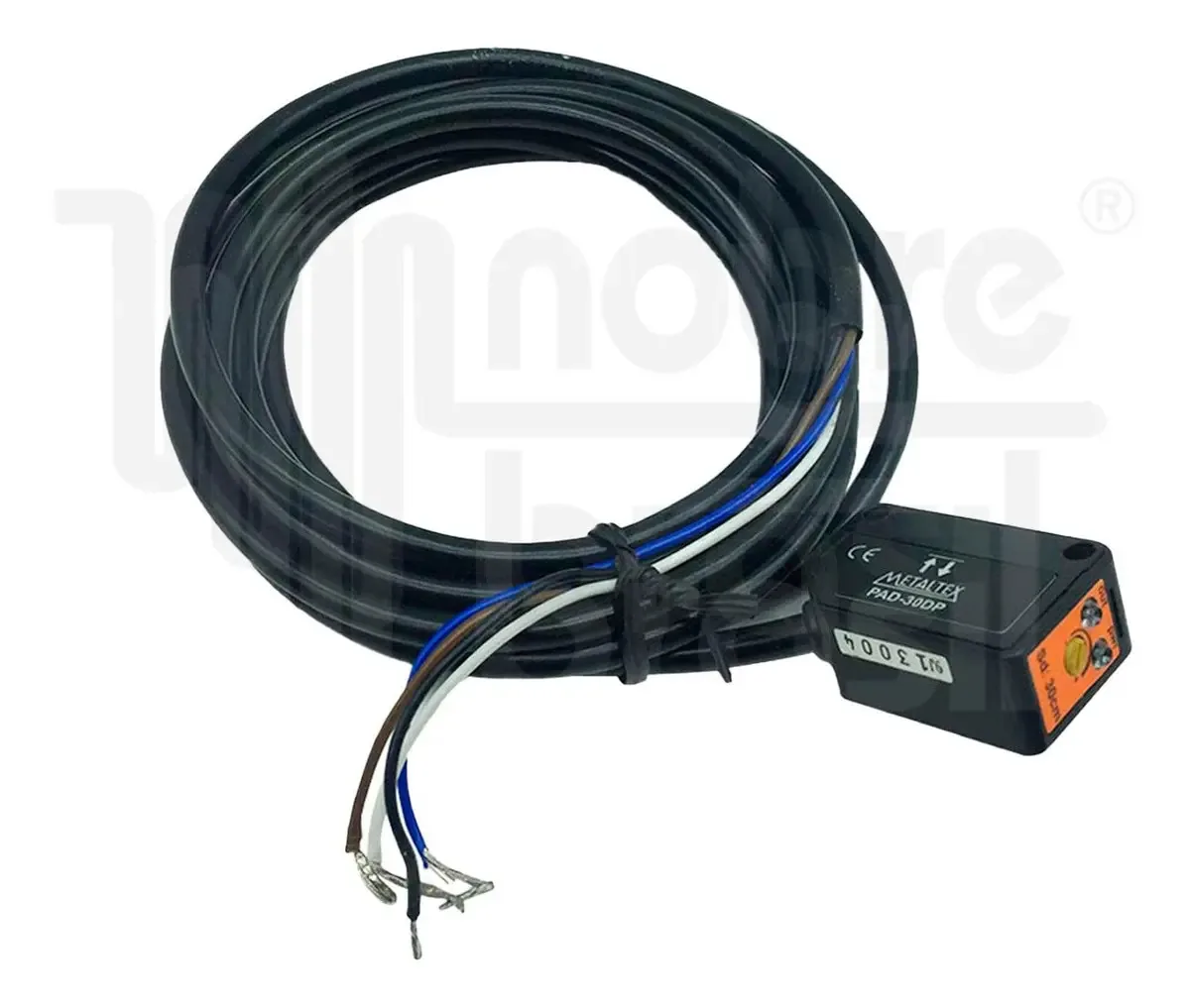 Sensor Fotoelétrico Difuso Metaltex PAD-30DNP Detecção 30cm 12-24VCC