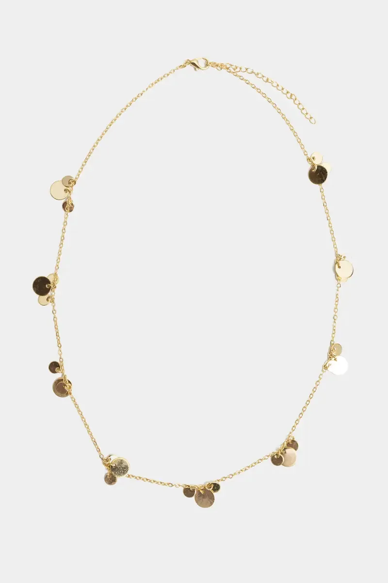Colar Ziovara Moedinhas Cor Dourado