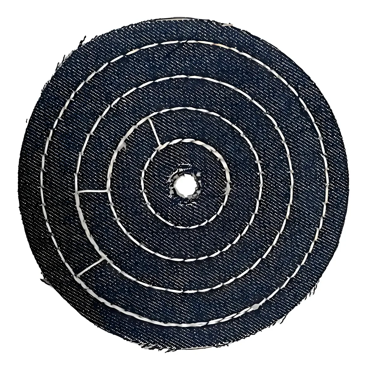 Disco De Polimento Costurado Jeans Azul 6 - Poli-max Cor Preto