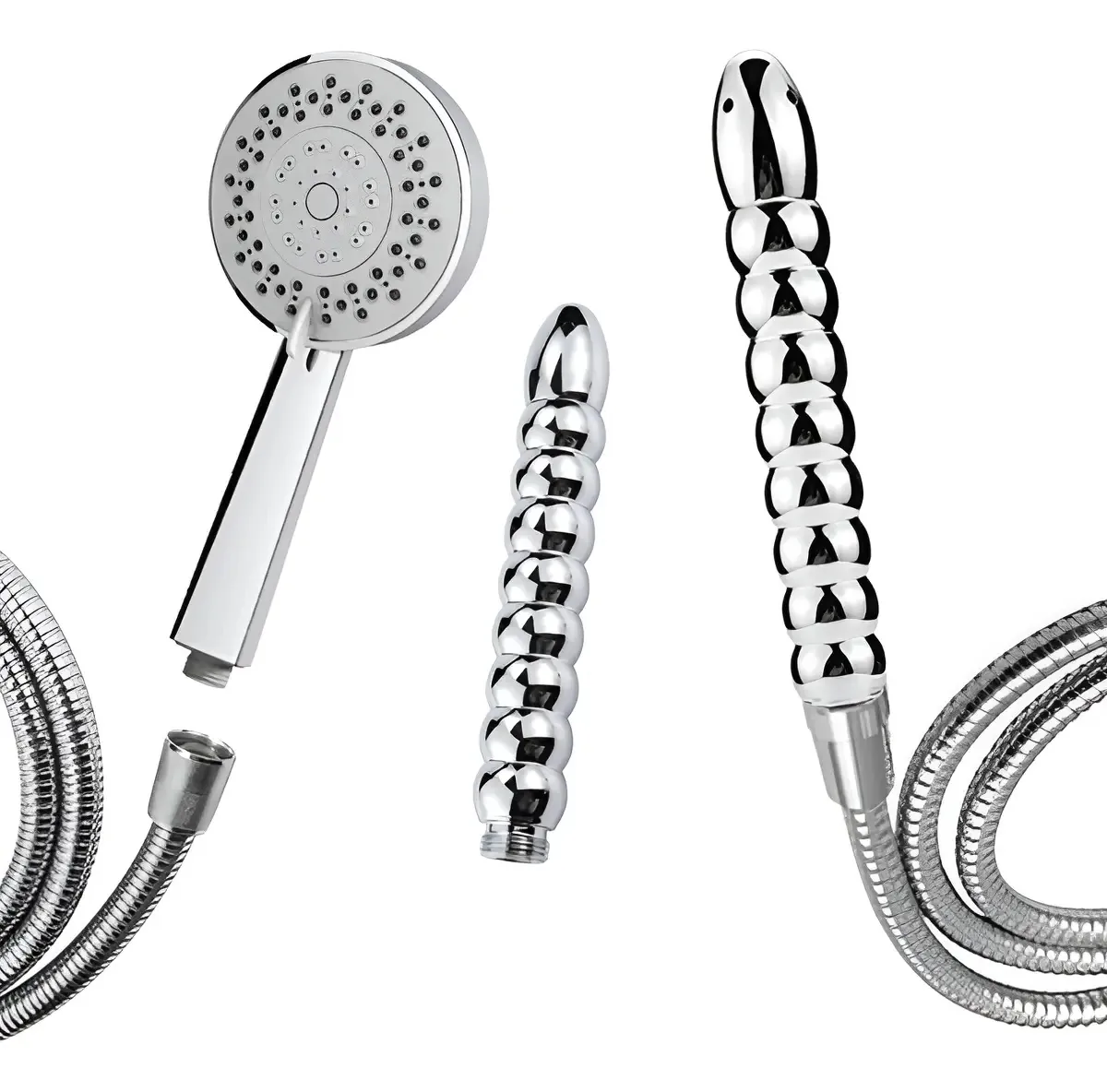 Ducha Anal E Vaginal De Metal 175x25mm Xuca Chuca Íntima Cor Prata
