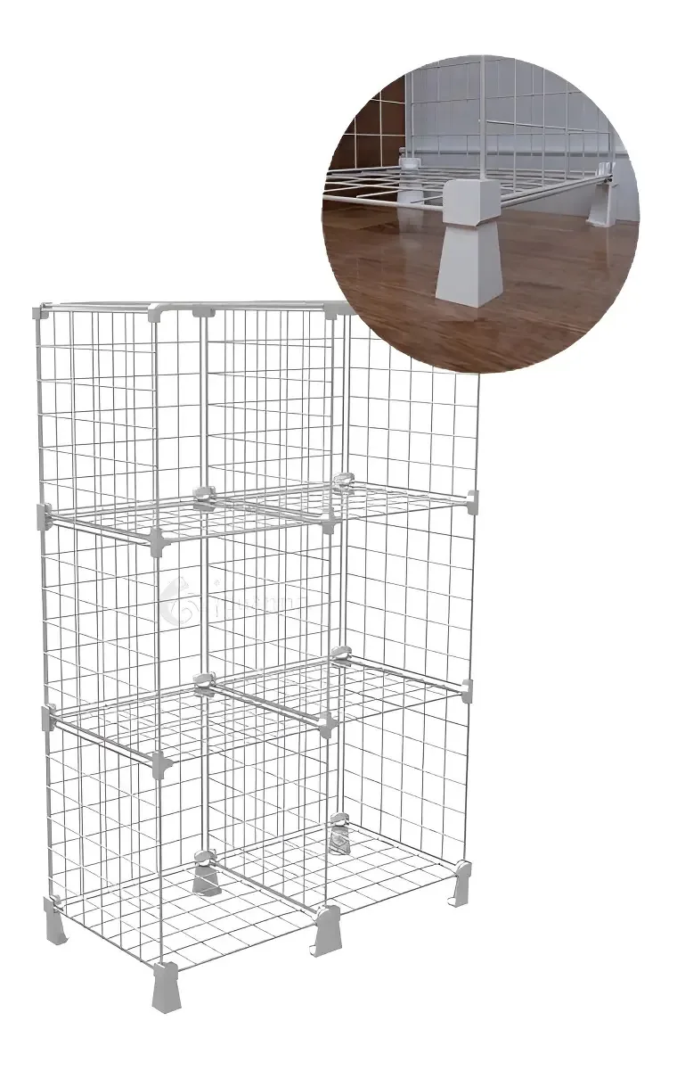 Estante Aramado Iguanna 6 Nichos Branco Aço Pintura Eletrostática