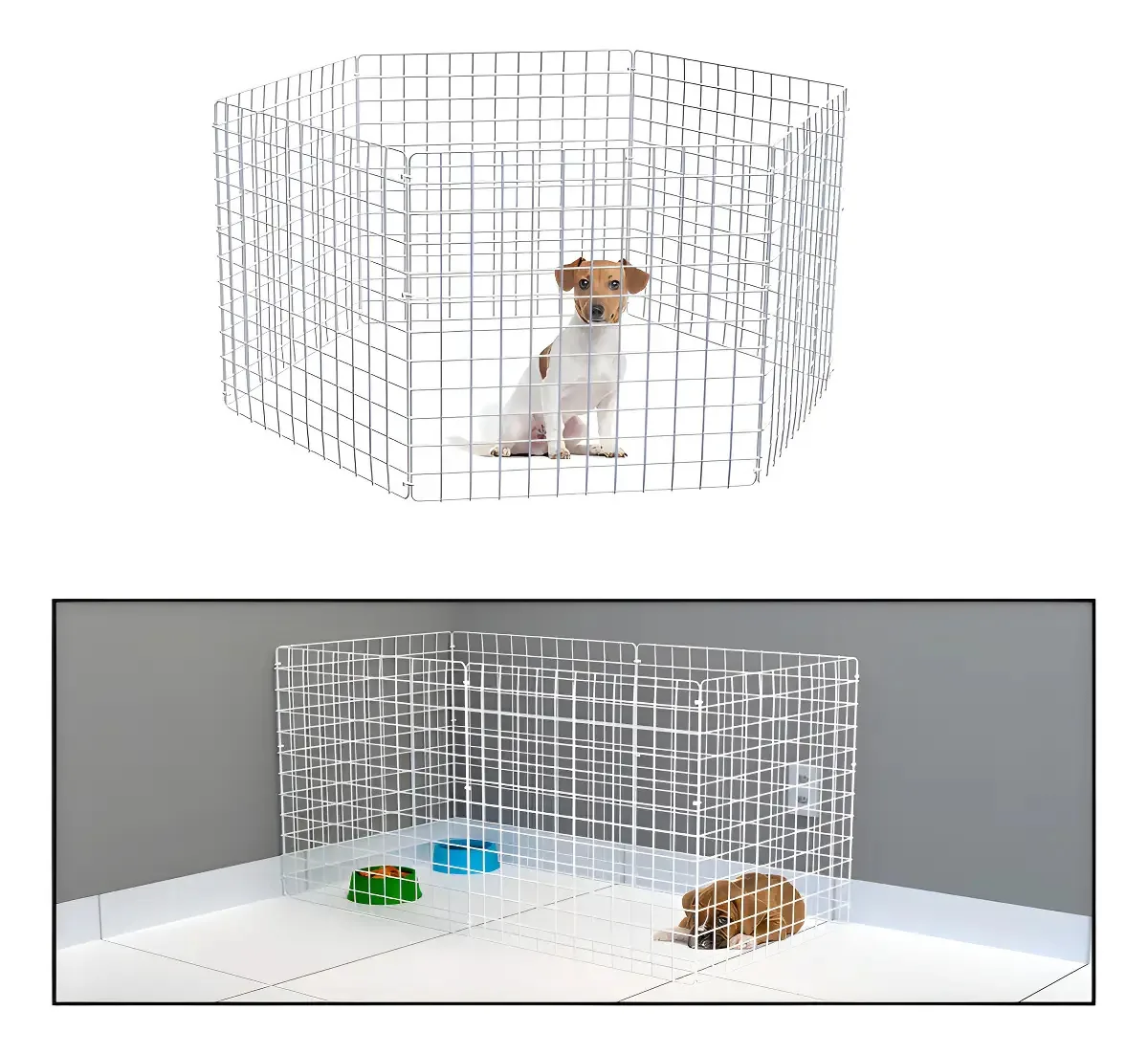 Cercadinho Para Cachorro Pequeno Porte Tipo Móvel Cor Branco