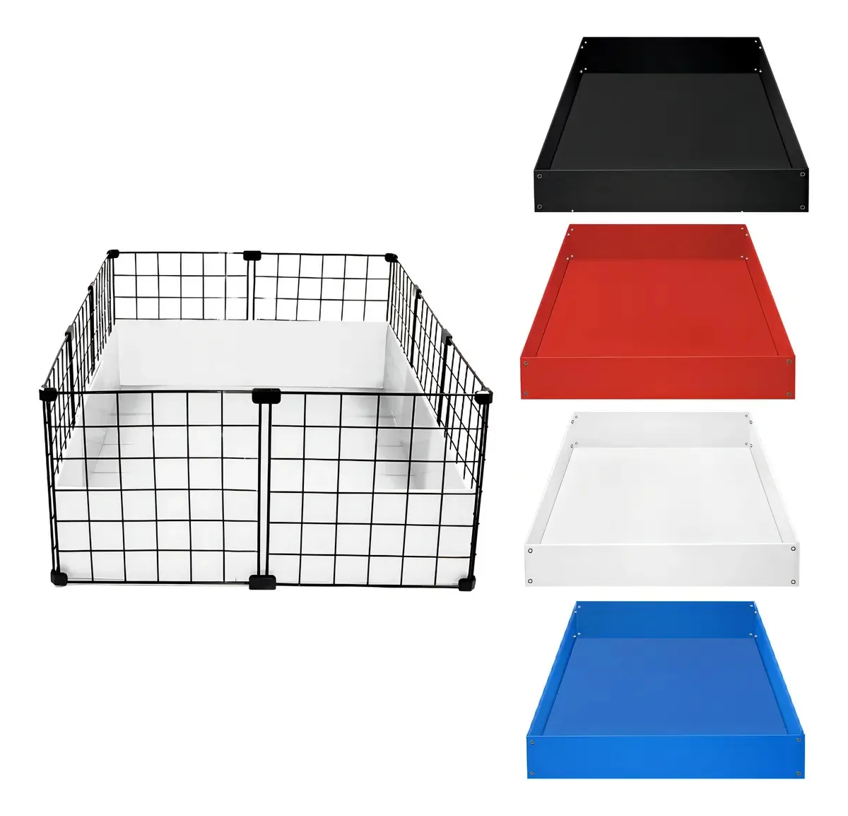 Polionda para Cercado Pet para Roedores, Chinchila, Hamster e Mini Coelho 30x120 cm Branco