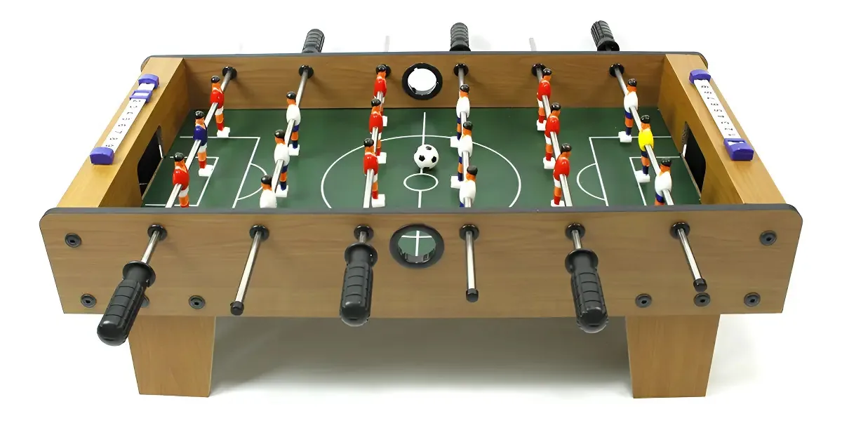Mini Mesa Jogo De Futebol Em Madeira 70x36cm