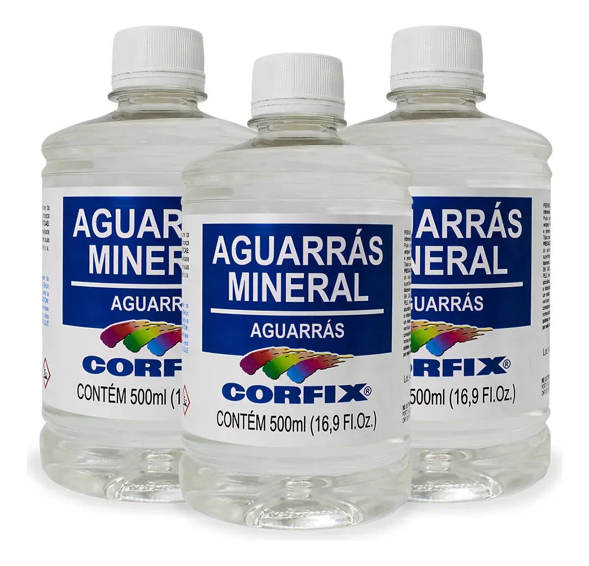 Kit 3x Aguarrás Mineral 500ml Corfix