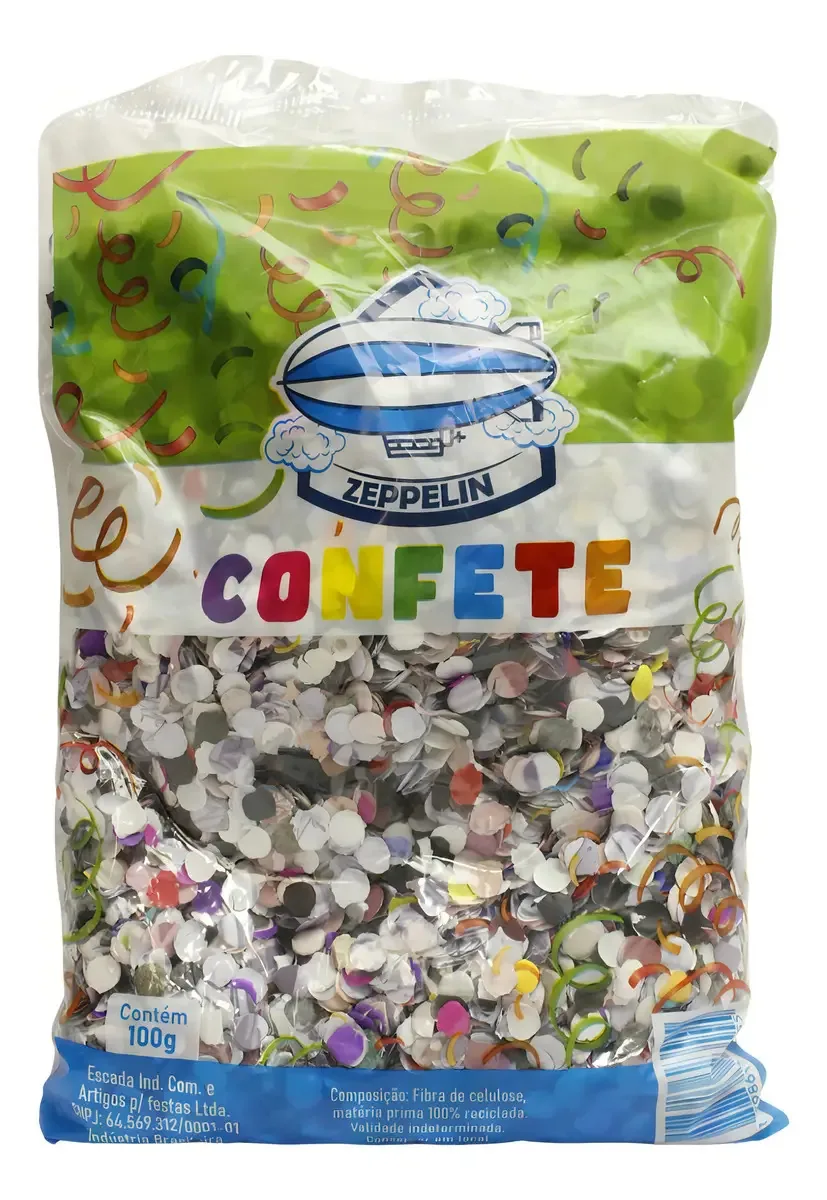 Kit Confete Colorido Com 24 Unidades