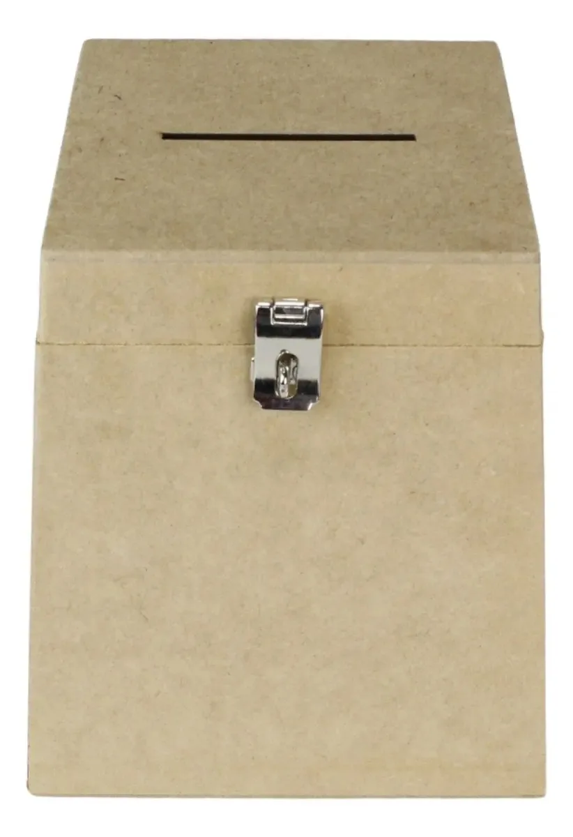 Urna Cofre Pirâmide Média Mdf - 224 Marrom