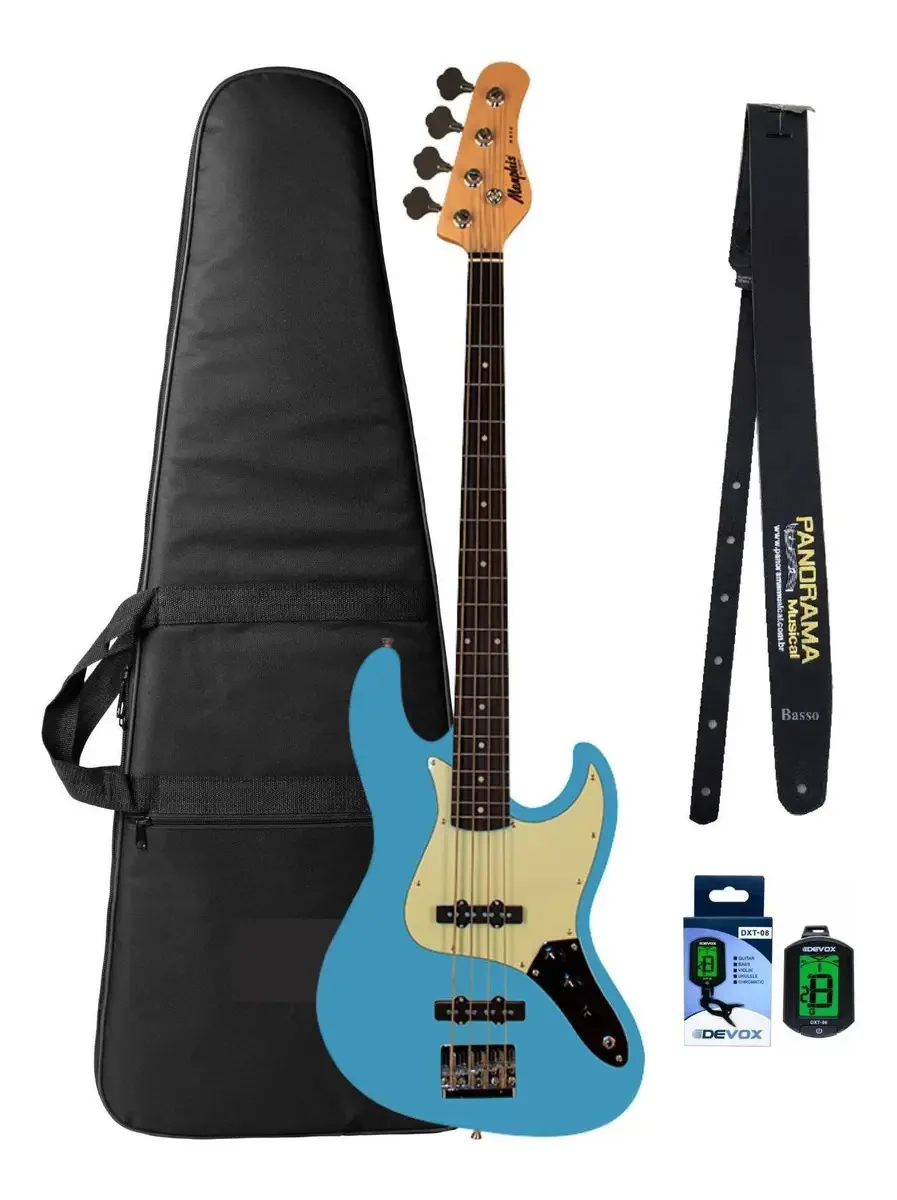 Baixo 4 Cordas Memphis Mb50 Sbls + Acessórios