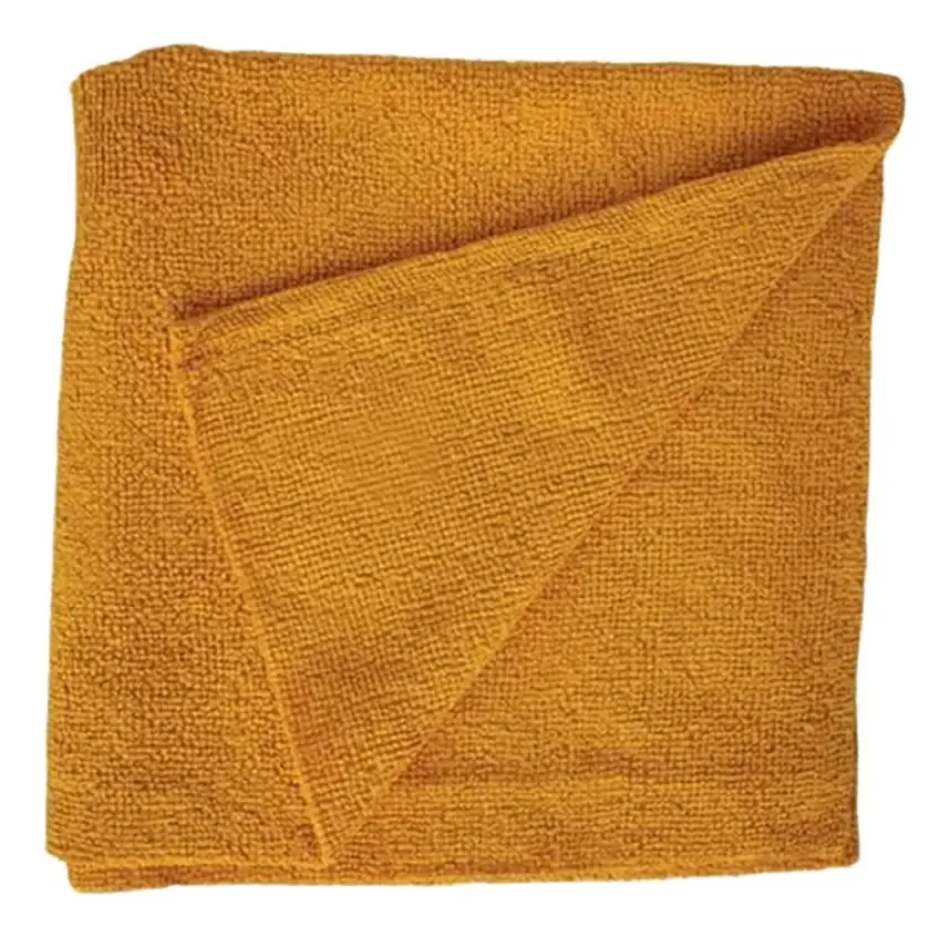 5 Toalhas Microfibra 40x60 Sem Costura Lados Felpudo Laranja