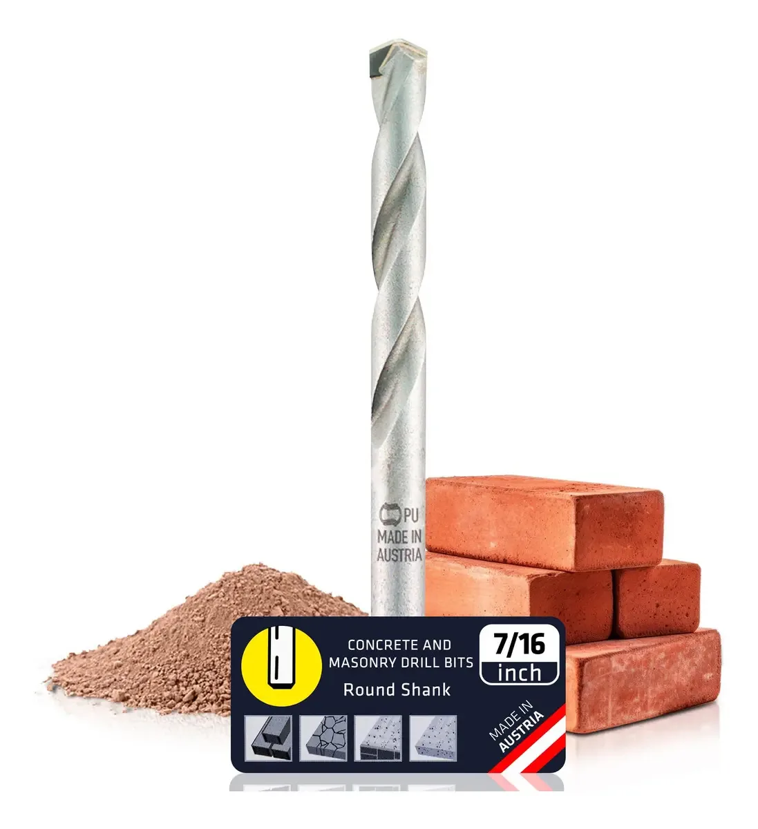 Brocas de Perfuração 11 Mm para Pedra Alvenaria e Concreto