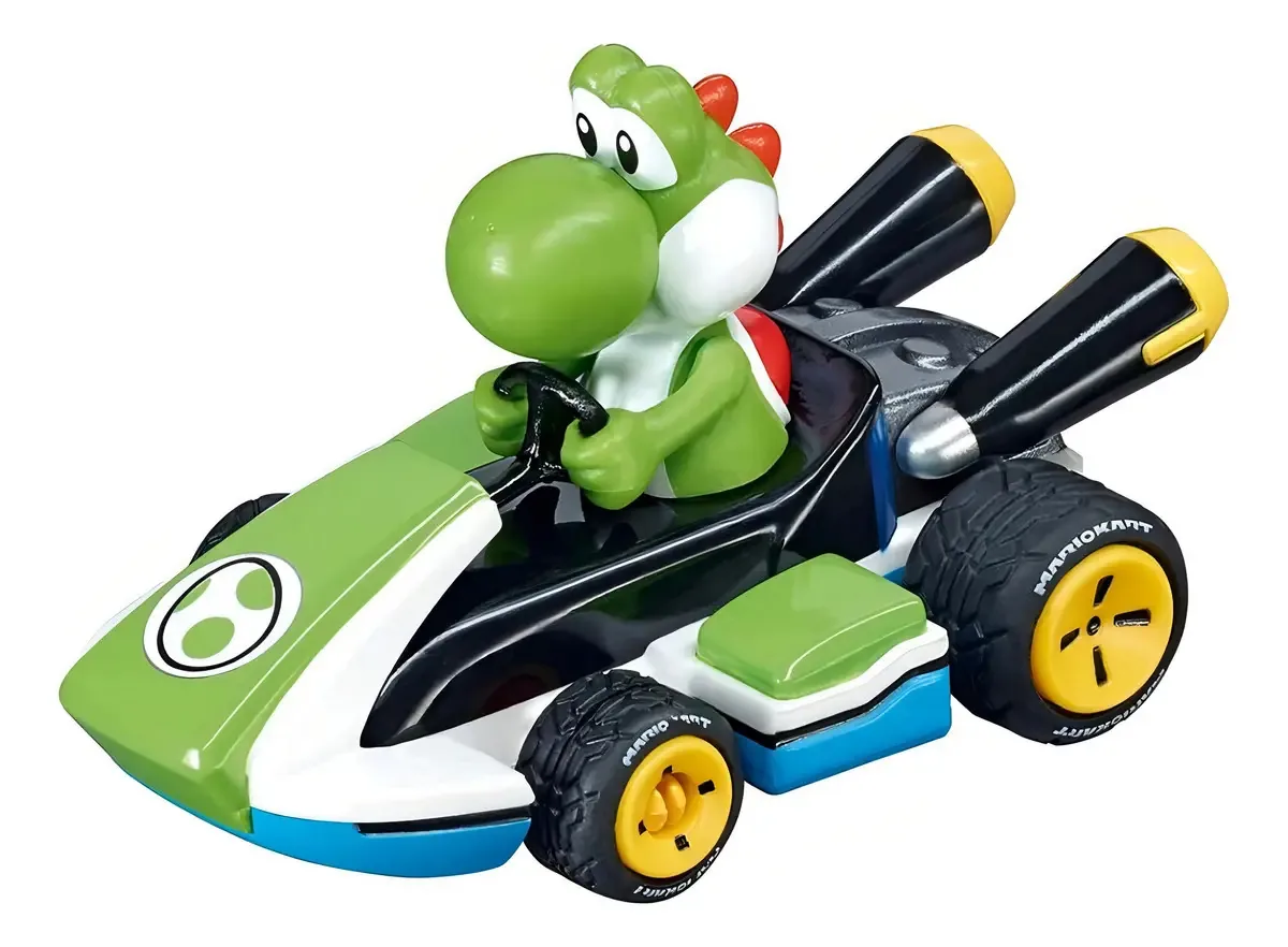 Carrinho De Fricção Yoshi Pull Speed Mario Kart 1:43 Carrera