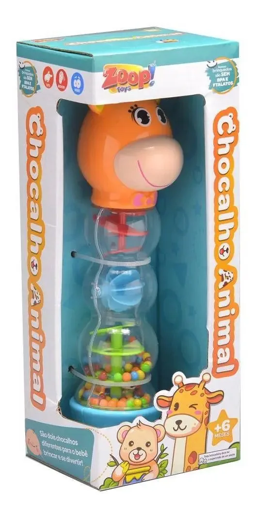 Girafa Chocalho Animal - Zoop Toys Zp00658