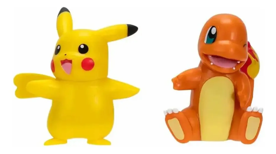 Figuras Pokémon Pikachu e Charmander da Sunny
