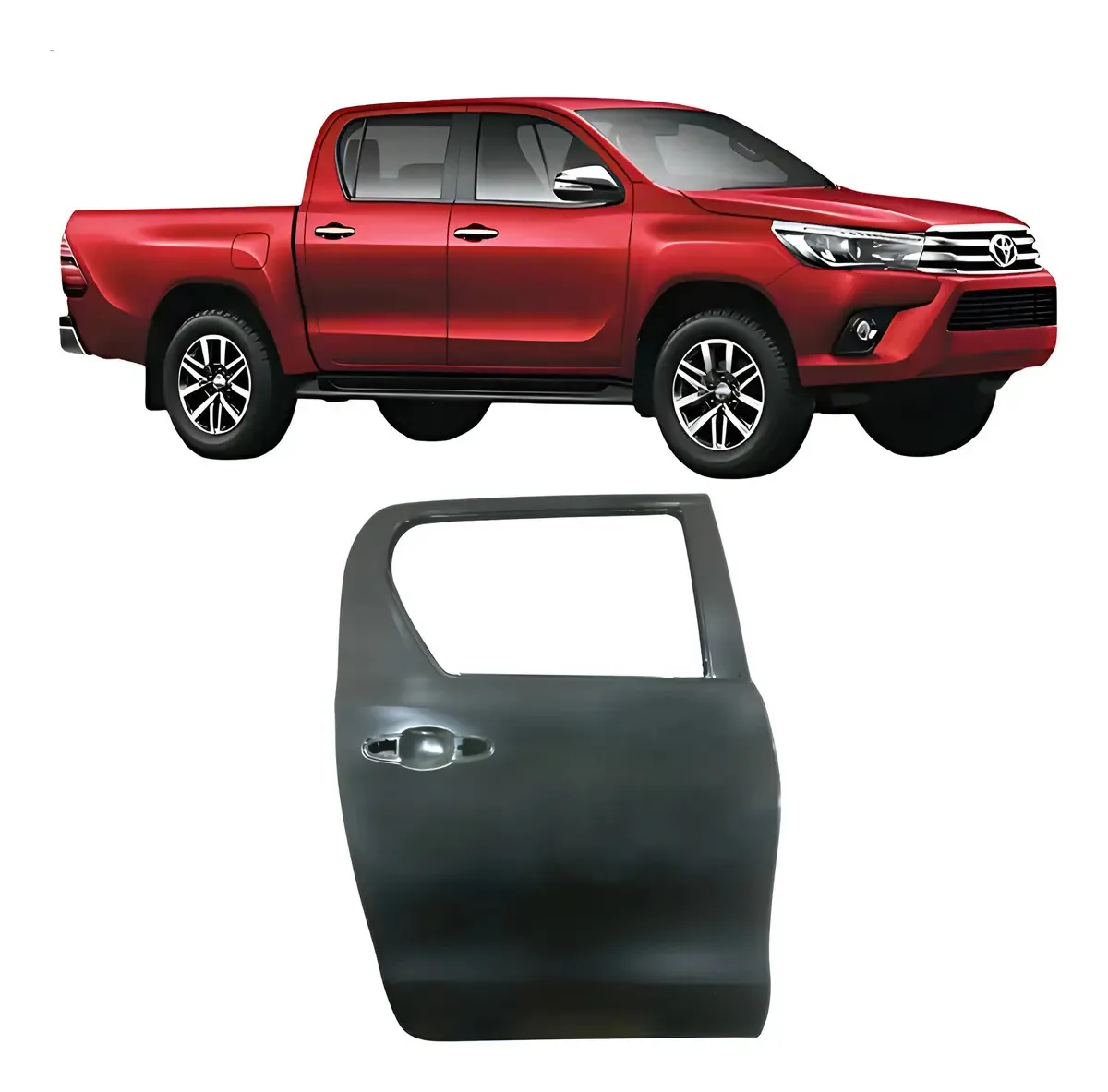 Porta Traseira Direita Toyota Hilux 2016-2024 - 4 Portas