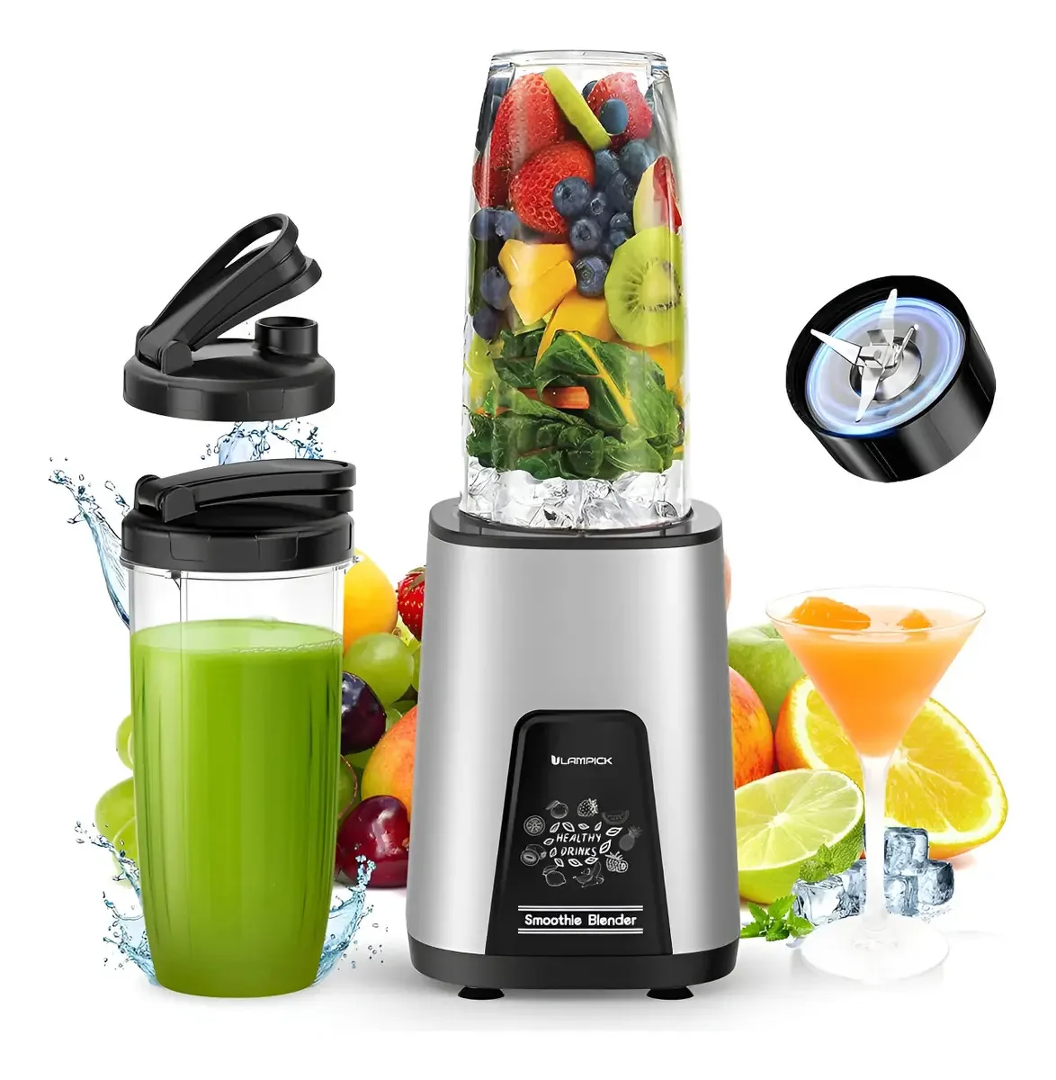 Liquidificador pessoal de 900 W para batidos e smoothies portátil