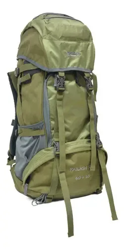 Mochila de trekking Northland® para montanhismo e caminhada 60+10, cor verde