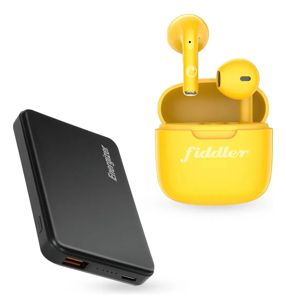 Fone de ouvido Power Bank Magsafe + Fiddler Colors amarelo preto