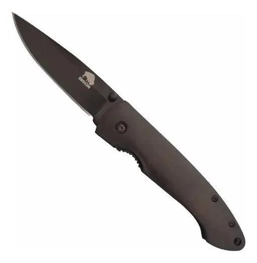Faca de aço inoxidável Bison 420 de 19,5 cm de comprimento com estojo