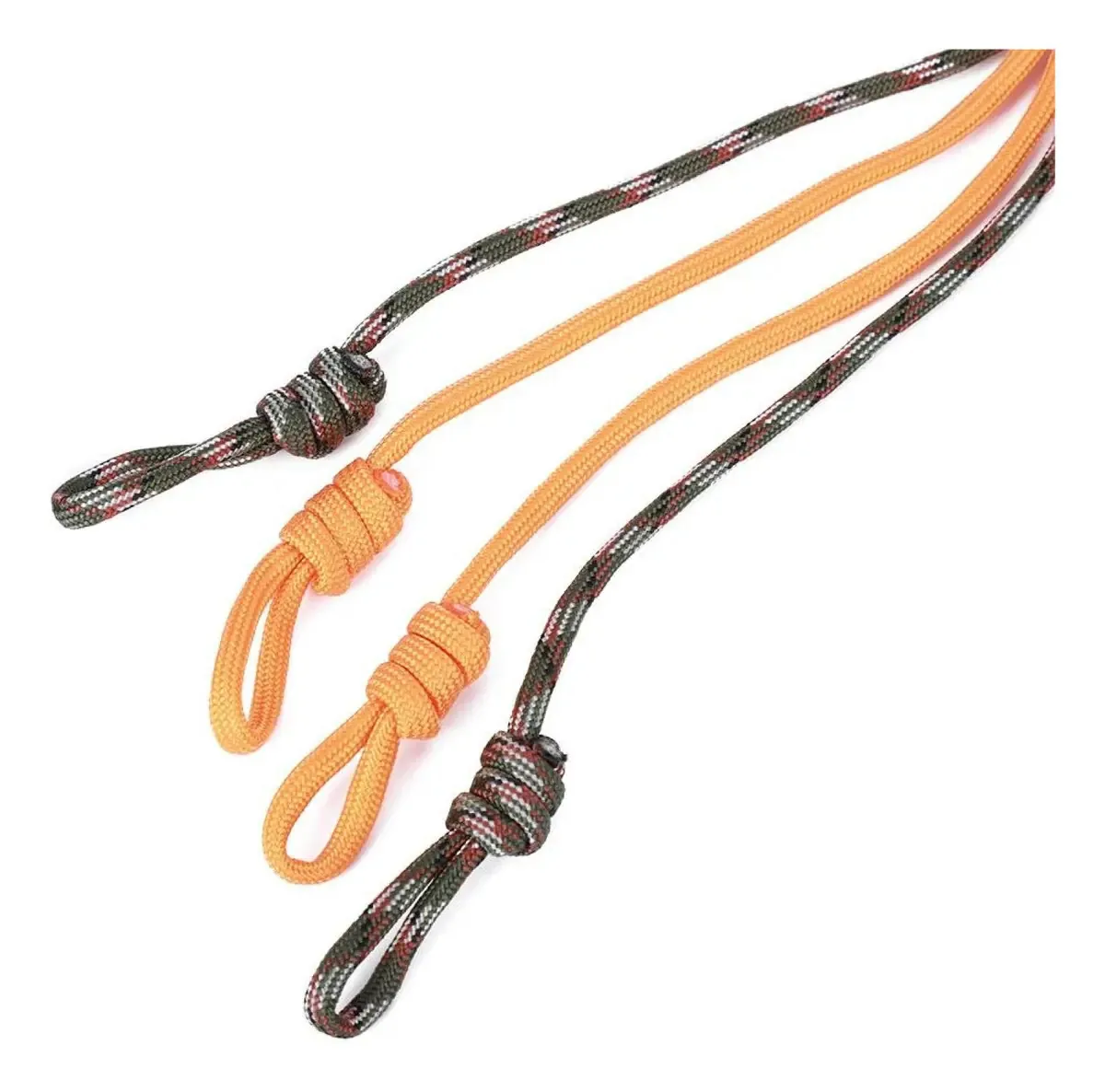 Cordão de Paraquedas, Cordão de Pato de Caça, Colar de Caça, Sling de Apito para Caça, Acessório de Caça para Exteriores (camuflagem laranja)