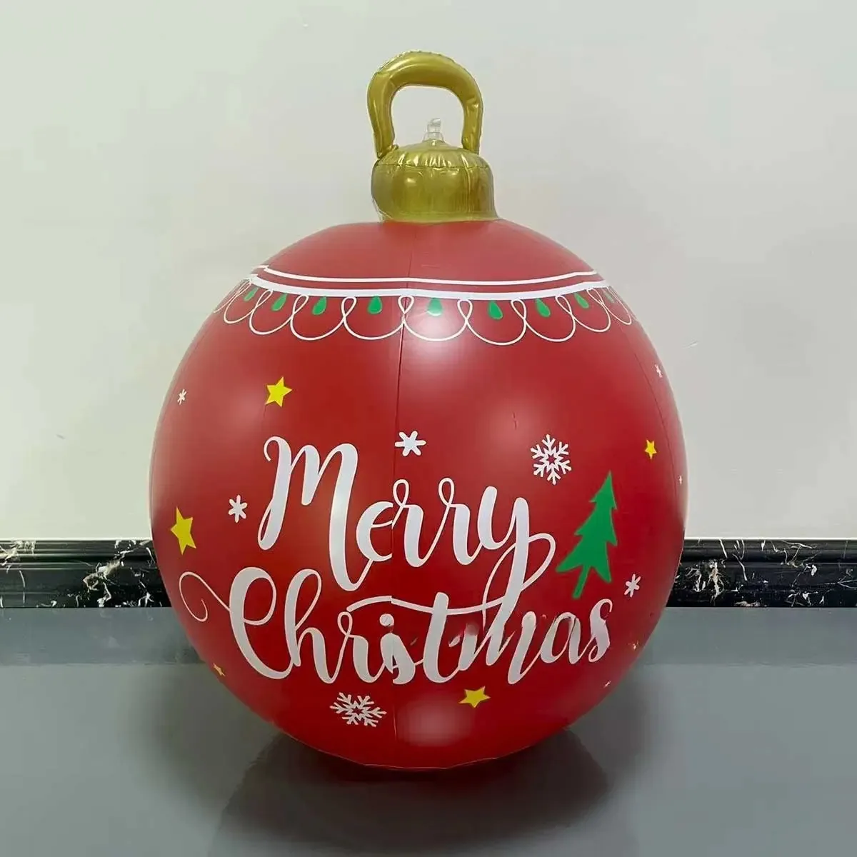 Bolas infláveis de Natal em PVC, acessórios de decoração