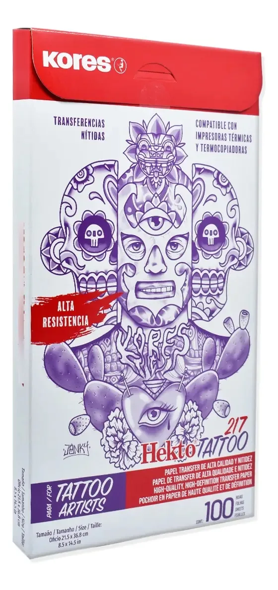 Papel termocopiador de tatuagem hectográfico Kores 10 Uni