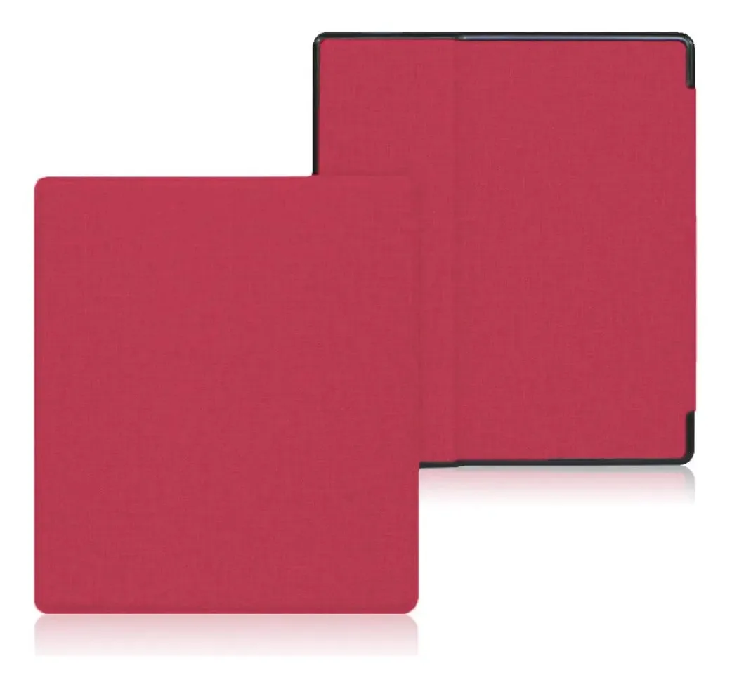 Capa Protetora Bxaaeut Para Kindle Oasis3/2, Capa Protetora De Tecido Resistente Ao Desgaste E À Poeira Para E-Readers De 7 Polegadas, Grande Vermelho